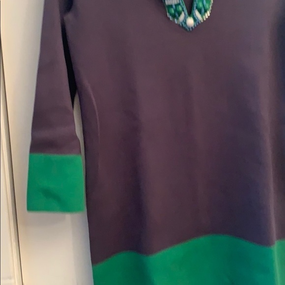 BCBG Color Block Tunic With Beaded Collar - Picture 9 of 11